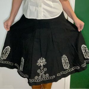 Embroidered poodle style skirt